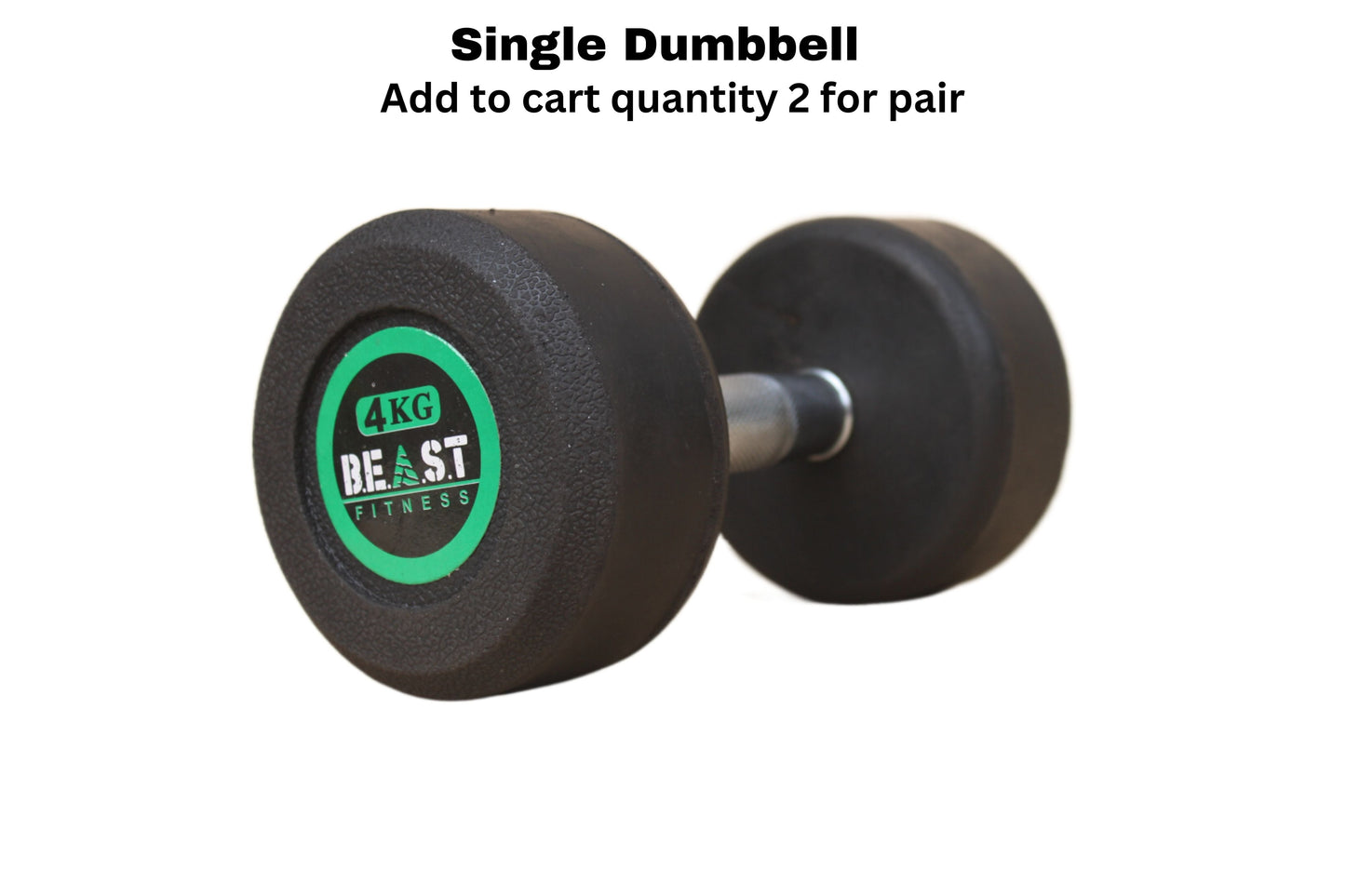 Beast Fitness Rubber Coated Exercise Dumbbell