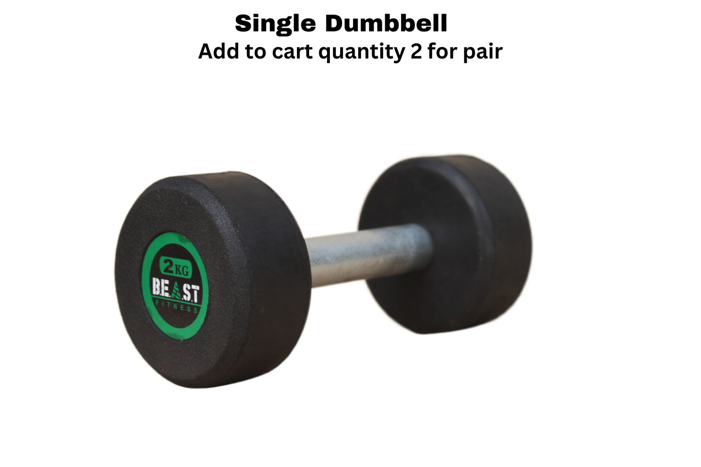 Beast Fitness Rubber Coated Exercise Dumbbell