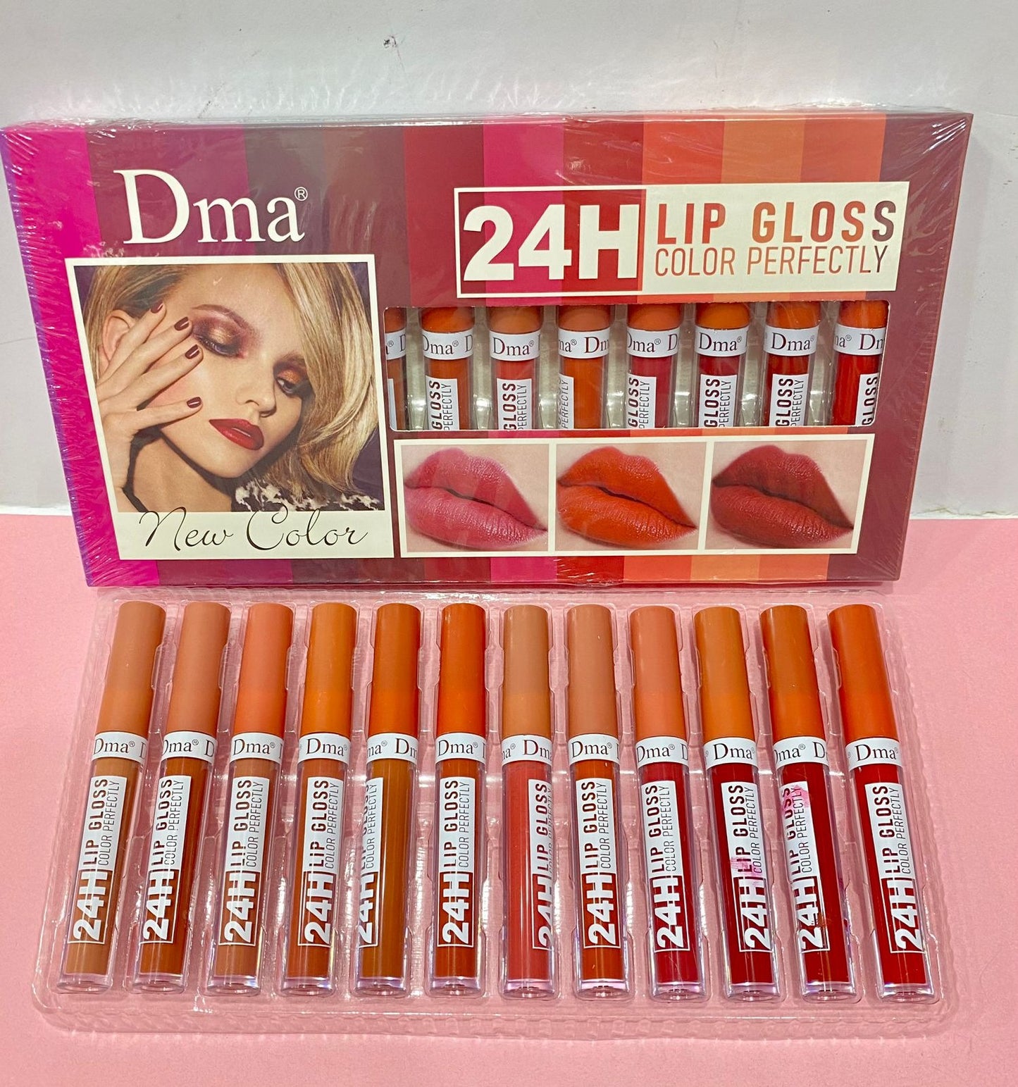 Pack of 6 & 12 Lipgloss Matte Nude Redish