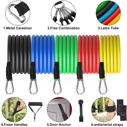11-Piece Resistance Bands Set