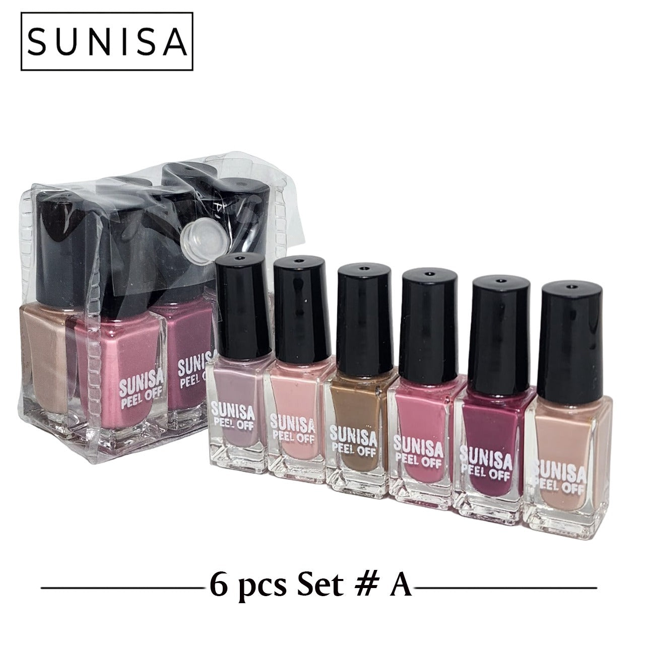 6 PCS Matte Liquid Peel Off Nail Polish
