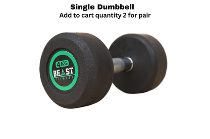 Beast Fitness Rubber Coated Exercise Dumbbell