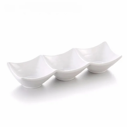 3 Section Multi-Purpose Sauce Dipping Dish